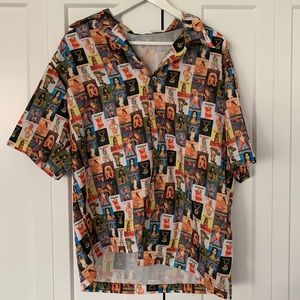 Playboy magazine cover button up.